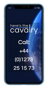 mobile phone image for here's the cavalry call contact call 01273251573